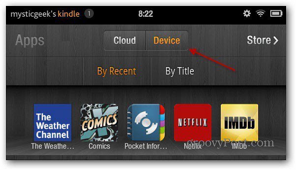 „Kindle Fire Apps“ įrenginys