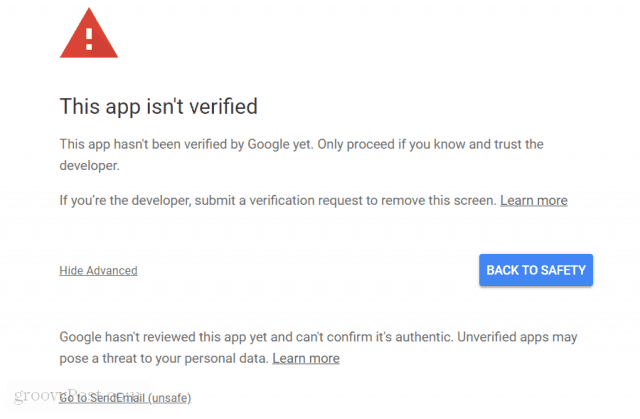 Google Script Berechtigung