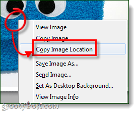 copier l'emplacement de l'image dans firefox ou chrome