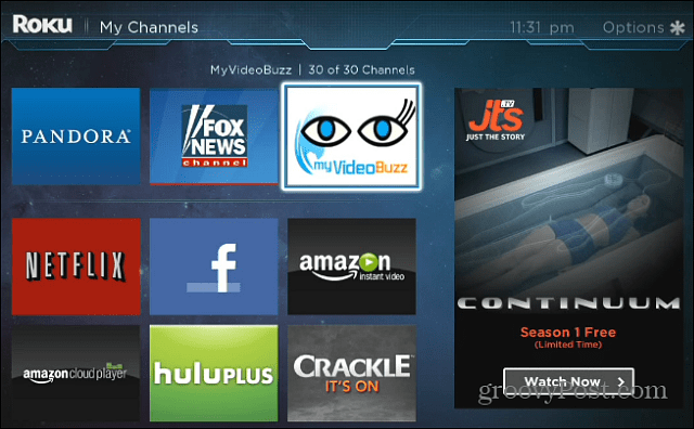 ดู YouTube บน Roku ด้วย MyVideoBuzz (มันกลับมาแล้ว!)