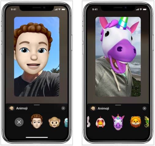 FaceTime en Animoji