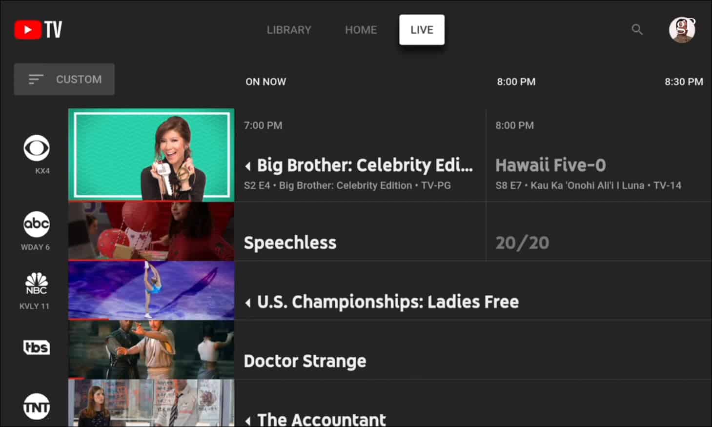 YouTube TV -opas Apple TV