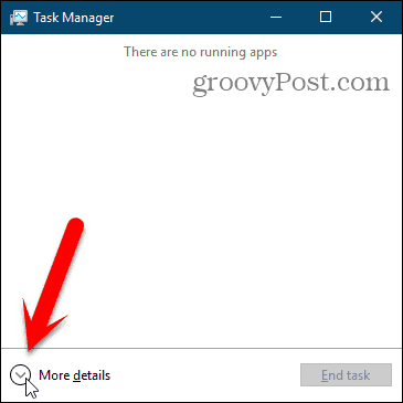 לחץ על פרטים נוספים במנהל המשימות ב- Windows 10