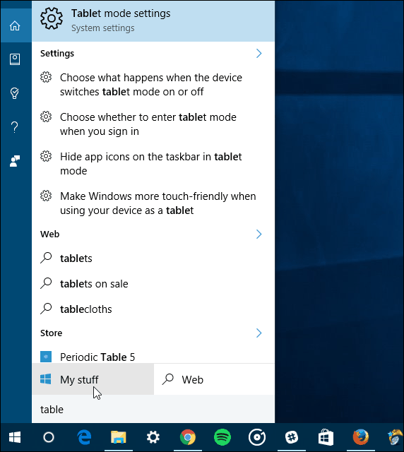 Τα Windows 10 My Stuff Search Feature Βρίσκει στοιχεία σε μονάδες OneDrive και Connected Drives