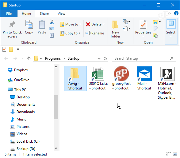 スタートアップフォルダーWindows 10