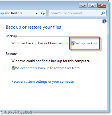 Windows 7 Backup - back-up instellen