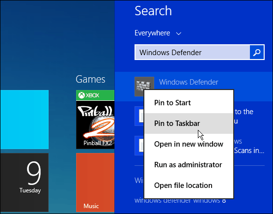 Windows 8.1 Tips: Legg Windows Defender til hurtigmenyen