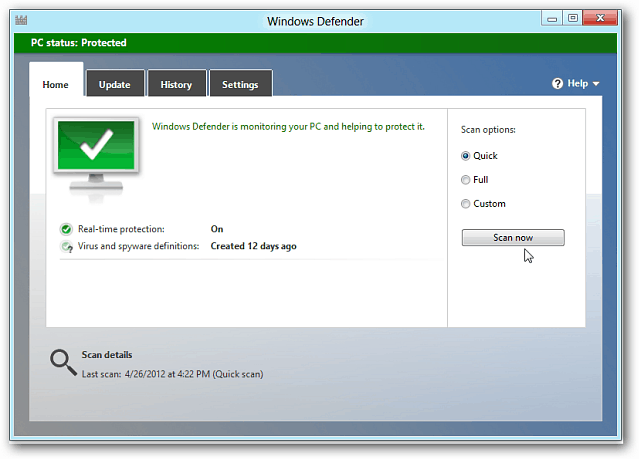 Windows Defender no Windows 8 inclui MSE