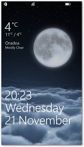Windows Phone 8 pielāgo bloķēšanas ekrānu HTC laika apstākļiem