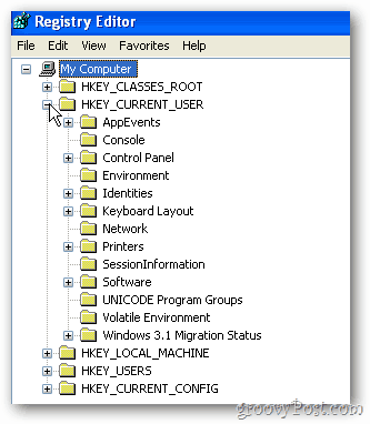 editor registru hkey_current_user