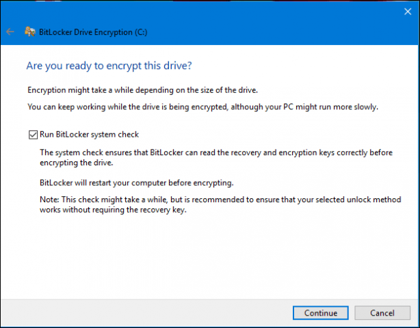 Impostazione BitLocker 6