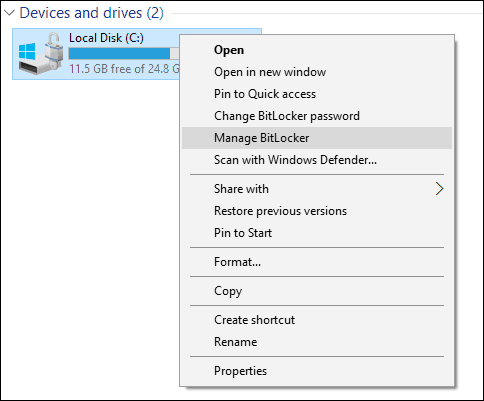 Upravljajte BitLocker-om