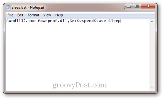 automatisch slaapscript voor Windows 7