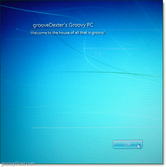 Windows 7起動メッセージの法的通知