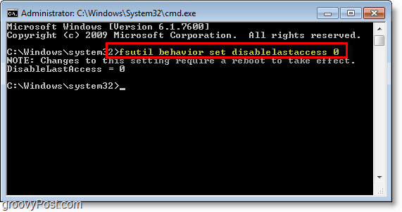 Windows 7-skærmbillede - brug kommandopromptlinjen for at aktivere tekst med iPad eller iPod touch