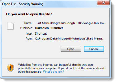 विंडोज 7 में प्रोग्राम खोलने पर अवांछित सुरक्षा चेतावनी पॉप अप को कैसे ठीक करें