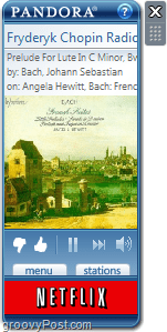 Pandora Windows 7-gadget