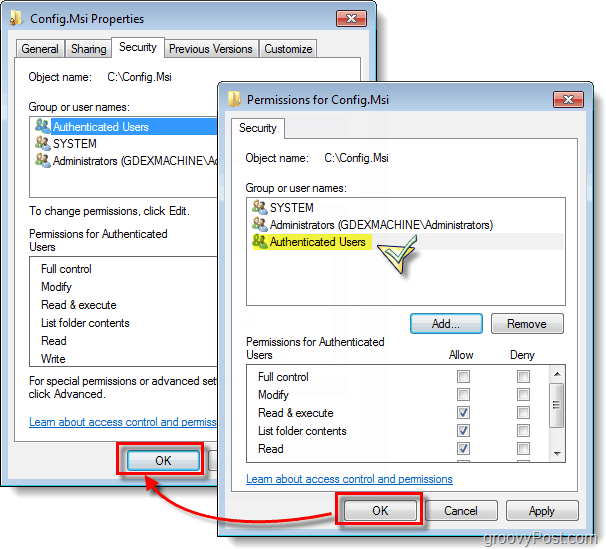 salva le autorizzazioni di sicurezza cambia windows 7 salva le autorizzazioni di sicurezza cambia windows 7