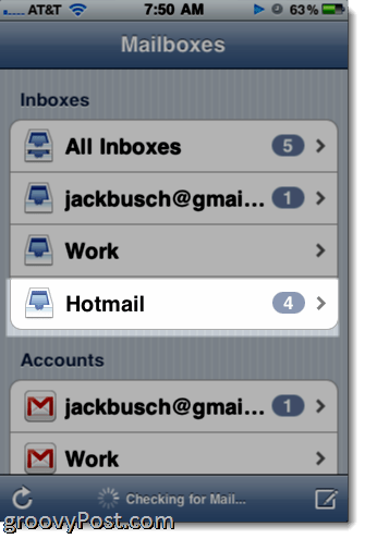 Legger Hotmail Exchange ActiveSync til iPhone