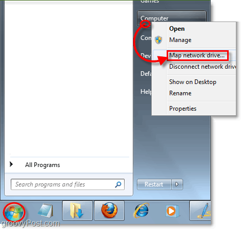 विंडोज 7 में नेटवर्क ड्राइव को कैसे मैप करें
