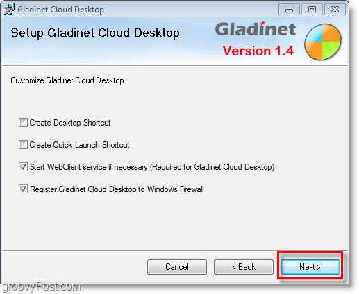 installazione di gladinet