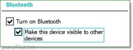 aby bylo vaše zařízení Bluetooth zjistitelné