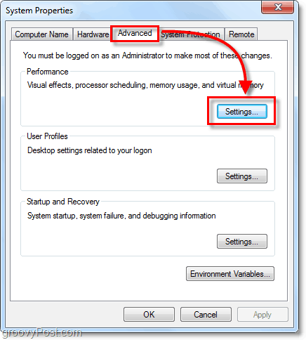 la ventana de propiedades avanzadas del sistema en windows 7