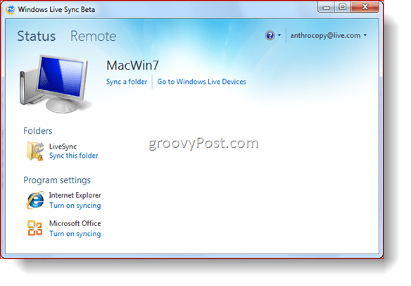 Windows Live Sync Beta