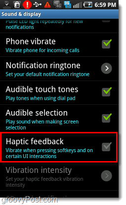 Омогући или онемогући Андроид Хаптиц Феедбацк