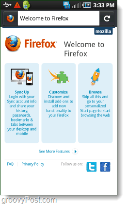 Android上のFirefox