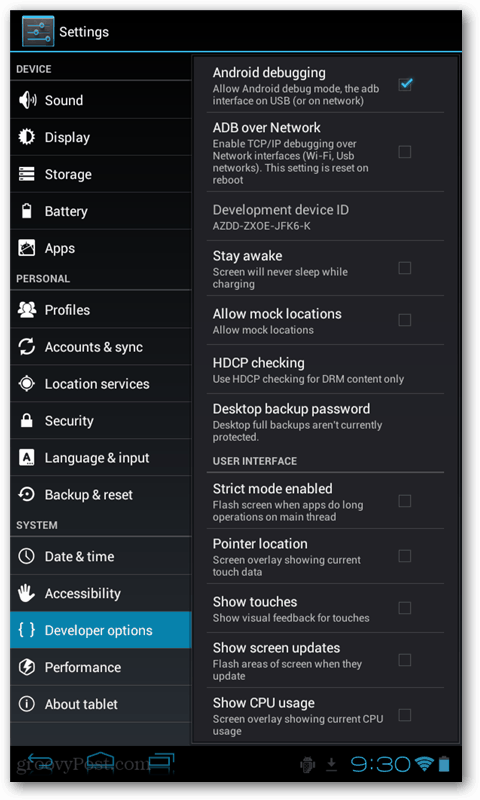 Depozitare USB Android Ice Cream Sandwich