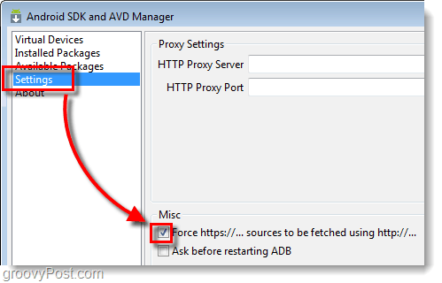 Android sdk force https