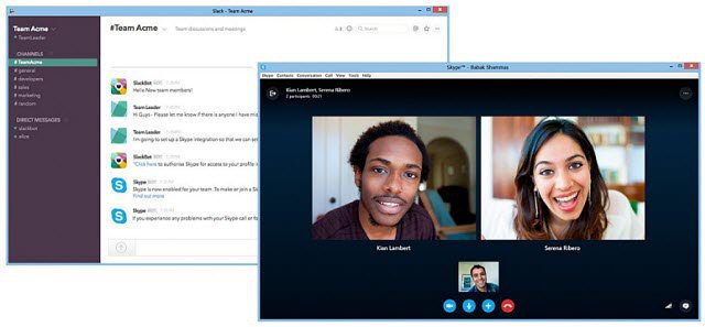 新しい統合プレビューでSkype連絡先をSlackチームに追加します