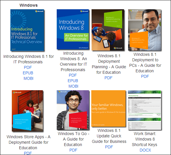 Download gratis Microsoft eBoeken over Microsoft-software en -services