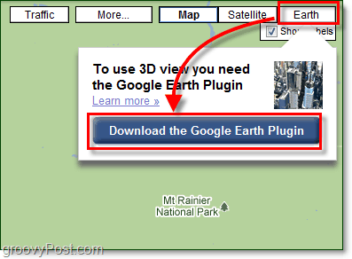 įdiekite „Google Earth“ vaizdą į „Google“ žemėlapius