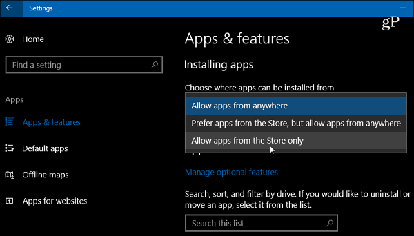 Windows 10 Creators Update erhält neue Einstellungen für die Installation von Desktop-Apps