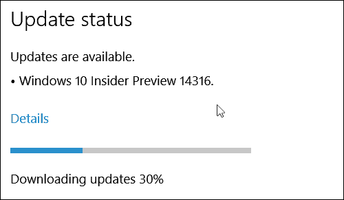 Windows 10 Preview Build 14316 สำหรับ PC ที่ออกสู่ Insiders
