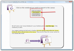 Canvas pentru OneNote Installer