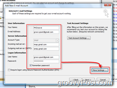 Outlook 2007 को GMAIL IMAP खाते के लिए कॉन्फ़िगर करें