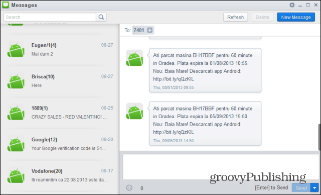 ข้อความ AirDroid