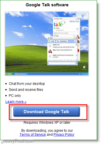 Google Talk-skärmdump - Ladda ner Google Talk