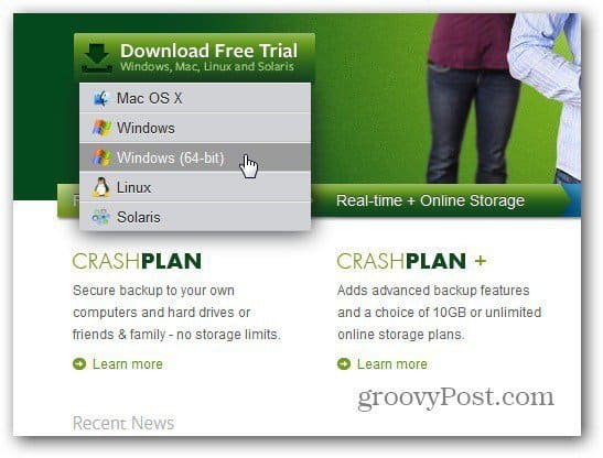 CrashPlan é uma solução de backup de dados on-line de qualidade