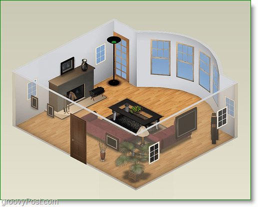 project dragonfly screenshot - een huislay-out ontworpen in 3d