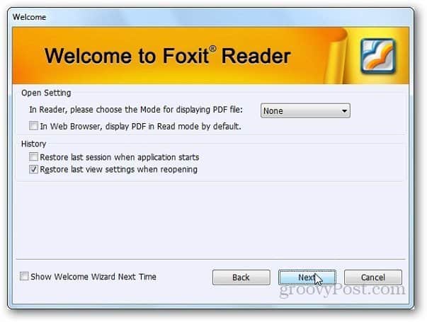 Foxit Reader-Einstellungen