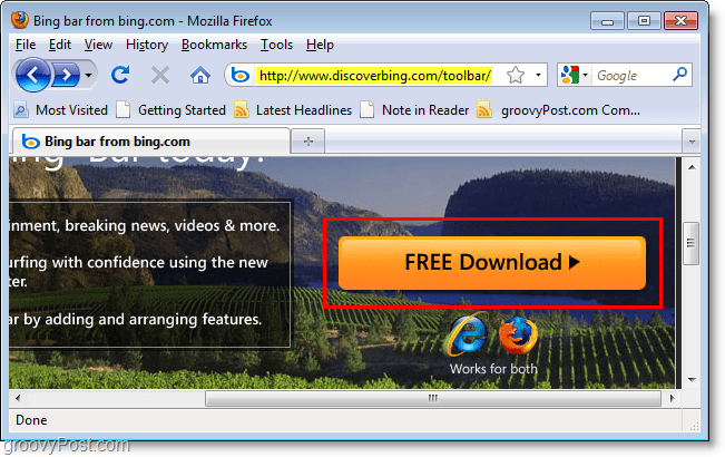 comment trouver le site bing bar, je peux