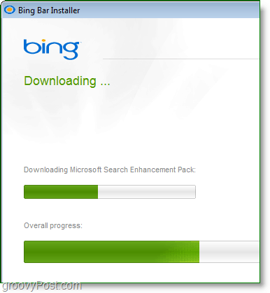 Le téléchargement de bing bar peut prendre un certain temps, c'est donc une excellente occasion de consulter d'autres articles de groovypost
