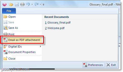 email pdf als anhang in office 2010