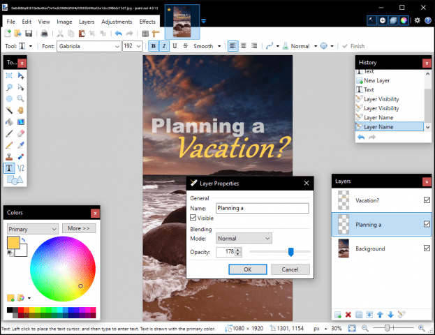 Paint.NET, โปรแกรมระบายสี 3 มิติ, Windows 10, โปรแกรมอัปเดตของผู้สร้าง Windows 10