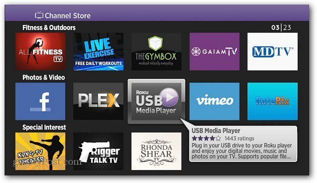 Roku USB Media Player App Beoordeling