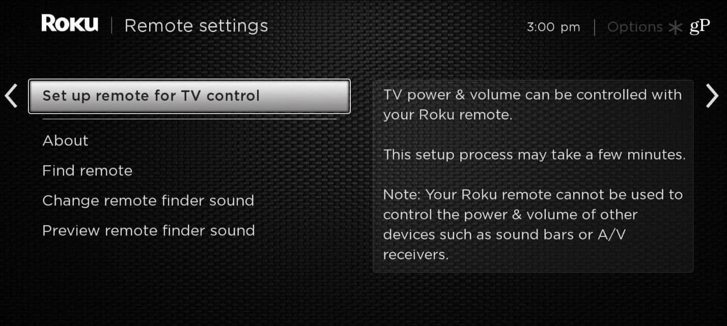 Roku Ultra Remote Settings